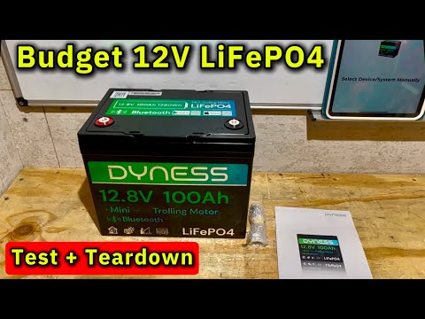 $142 Budget 12V Battery with Bluetooth: DYNESS 12.8V LiFePO4 Lithium Battery Review & Teardown