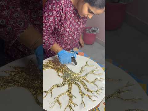 Tree of Life #mixedmedia #resinart #goldfoilart #arttree #artathome