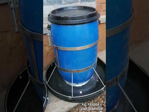 Pig feeder, feed is filled from up, pigs can access from the eating area.  Inquiry +256776845028