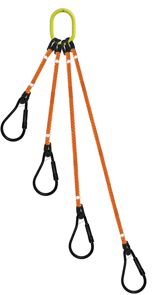 4-Legged Tool Lifting Rope Sling, Large Quick Rigging Connectors – Dakota Riggers & Tool Supply, Inc.