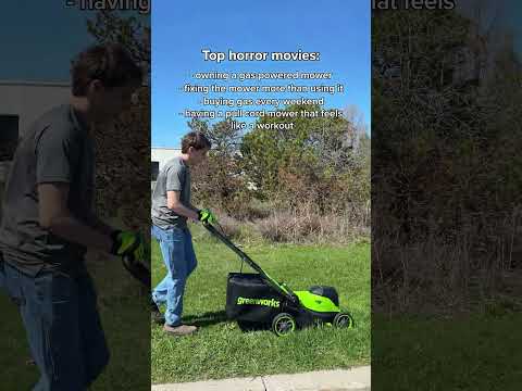 Share this with someone who still has a gas mower 🤢#greenworks #lawncare #electric