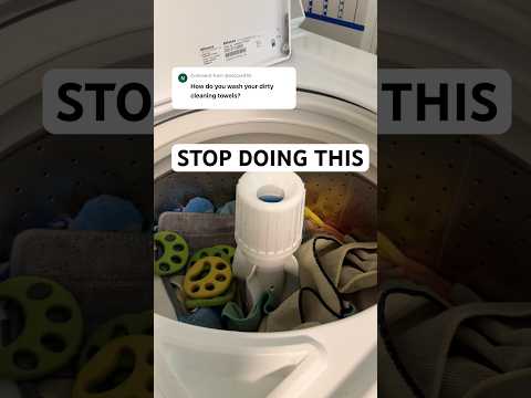 This is how I was my microfiber cleaning towels! #cleaningtowels #microfibertowels #laundryroutine