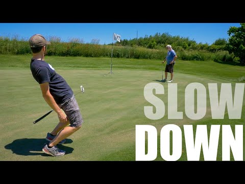 Putting Challenge on Our Speedy Backyard Putting Green
