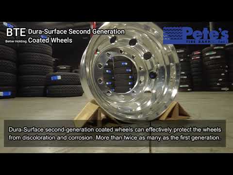 22.5X8.25 FORGED ALUMINUM HUB PILOT TRUCK WHEEL - DURA SURFACE MIRROR POLISHED BOTH SIDES