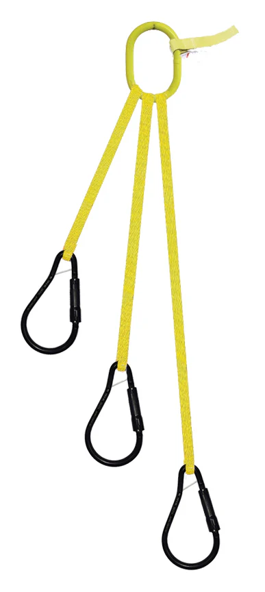 3 Legged Tool Lifting Web Sling, Large Quick Rigging Connectors – Dakota Riggers & Tool Supply, Inc.