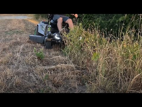 4K SATISFYING grass cutting, almost WRECKED $6K ZERO TURN