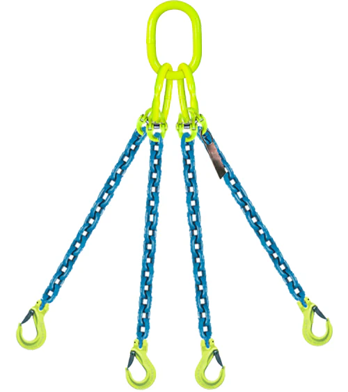 4-Leg Chain Sling with Slip Hooks, 9/32" – Dakota Riggers & Tool Supply, Inc.