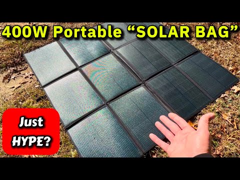 OptiSolex 400W Folding Solar Panel Review, Solar Bag Real World Demonstration 