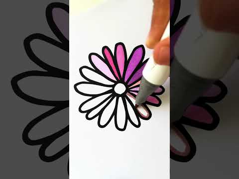 ASMR Coloring Pink Shades Flower Petals