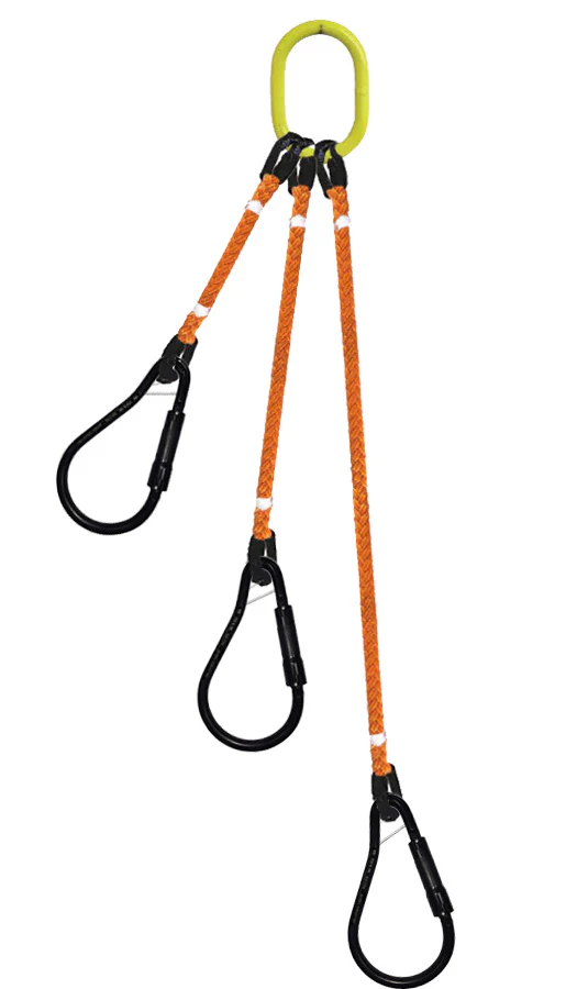 3-Legged Tool Lifting Rope Sling, Large Quick Rigging Connectors – Dakota Riggers & Tool Supply, Inc.