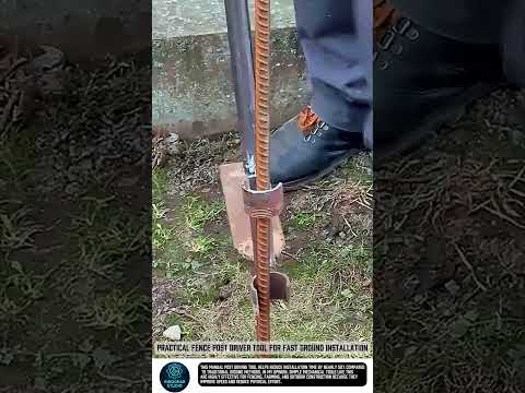Practical Fence Post Driver tool for Fast Ground Installation #tools