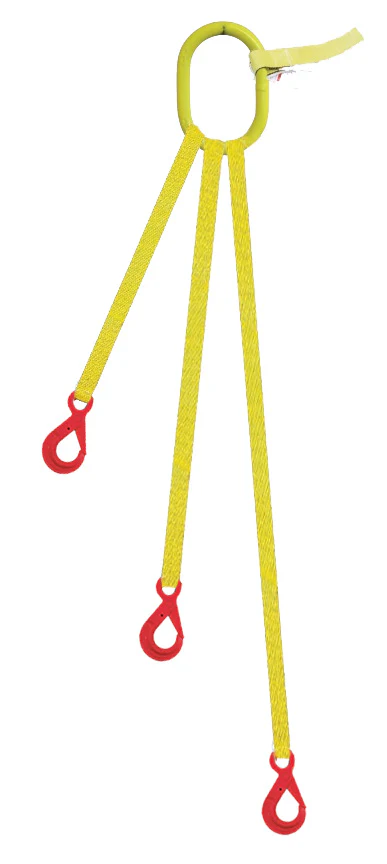 3 Legged Tool Lifting Web Sling, Self Locking Hooks – Dakota Riggers & Tool Supply, Inc.