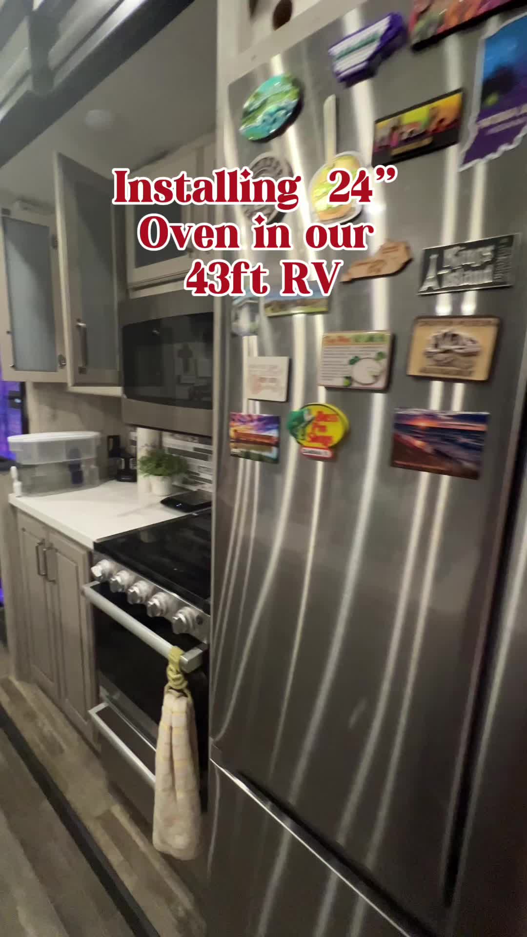 We replaced our RV oven with a larger apartment size oven that fit the space perfectly and allows me to cook large ham or turkey on holidays. It’s changed the way I cook I love it and I Wouldn’t Change a Thing relatively easy to install and the price was right. #enjoyintheride #fulltimetravelwithkids #nomads #rvlife #fulltimetravel #rvtravel #rvoven #upgrades 