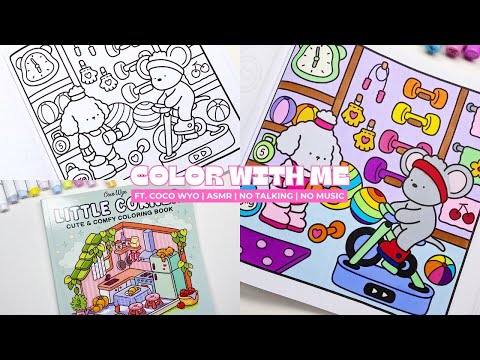 ASMR COLOR WITH ME | Coco Wyo Coloring Book | No Talking | No Music #asmrcoloring #colorwithme #asmr