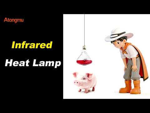 Piglet heating lamp- ensures piglets sleep soundly#pigfarming #pig #atongmu