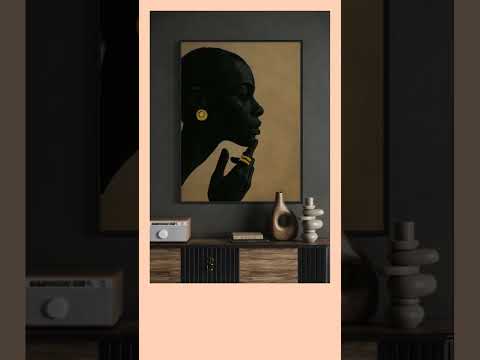 New addition: Minimalist Black Woman Profile Wall Art | Afrocentric Digital Download