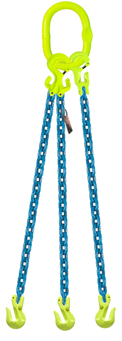 3-Leg Adjustable Chain Sling with Grab Hooks, 5/16" – Dakota Riggers & Tool Supply, Inc.