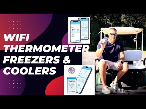 WiFi Thermometer For Fridge, Freezer, & Home With Alerts - Temperature & Humidity Wireless Tracking