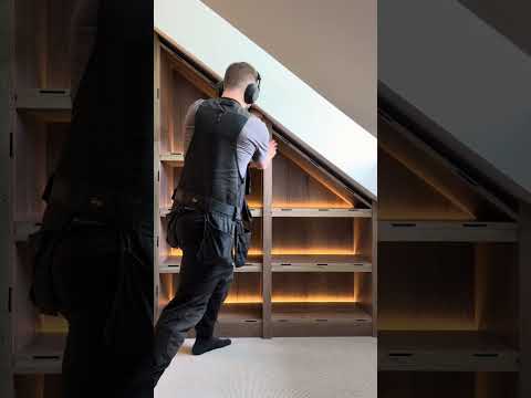 Angled wardrobe build with LED lighting 🎥