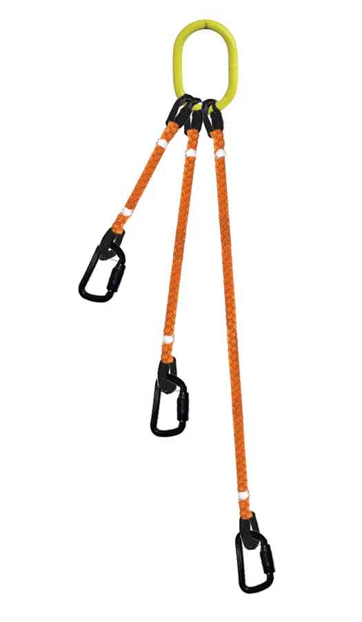 3-Legged Tool Lifting Rope Sling, Small Quick Rigging Connectors – Dakota Riggers & Tool Supply, Inc.