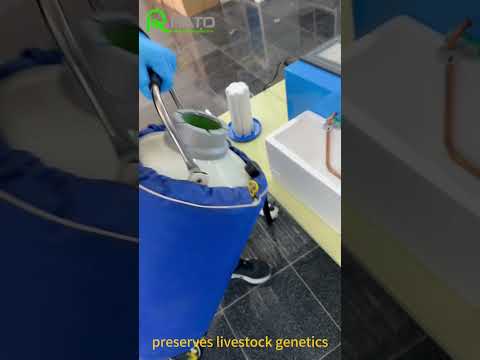 Liquid Nitrogen Tank for storing semen straws in artficial insemination.Perfect for AI labs #machine