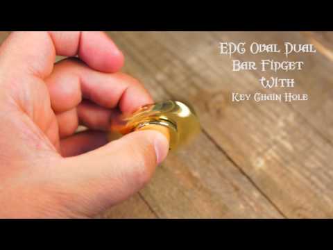 EDC OVAL DUAL BAR FIDGET SPINNER (WITH KEY CHAIN HOLE)