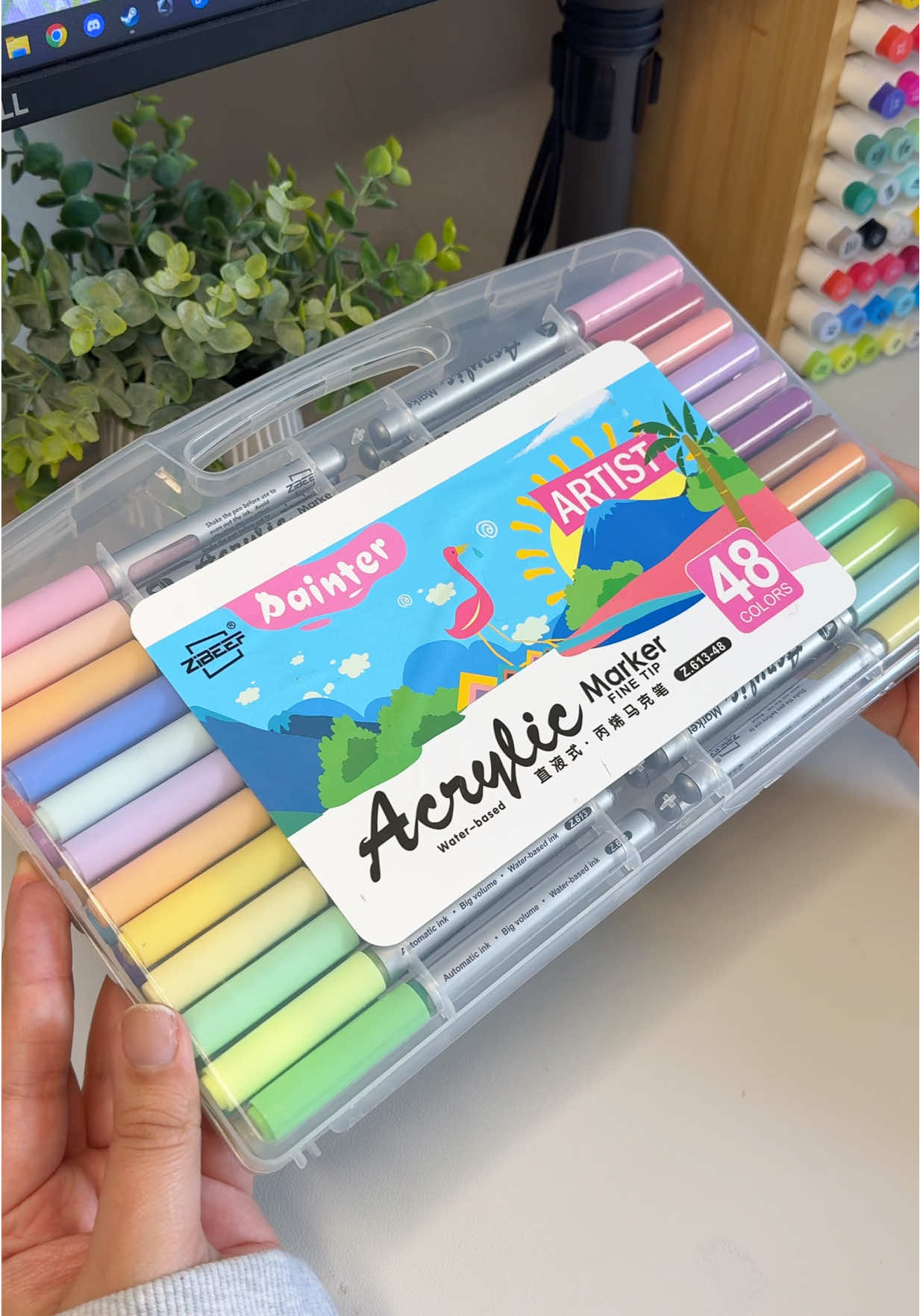 So excited to get my hands on these beautiful acrylic markers!  GuangNa x Zibeef 48 Acrylic Markers!  Great color range and perfect pastels! ps sorry I haven’t been active these past few weeks I’ve been really sick and been focusing on my health I can’t wait to get back to creating🫶🏻 #colortok #cozyselly #coloring #coloringbook #colortokcommunity 