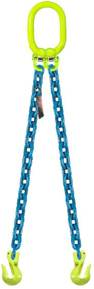 2-Leg Chain Sling with Grab Hooks, 9/32" – Dakota Riggers & Tool Supply, Inc.