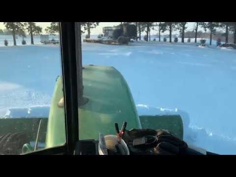 Pushing snow with JD 4955