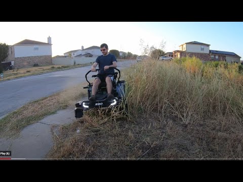 4K ELECTRIC zero turn EGO 42" TACKLING tall grass