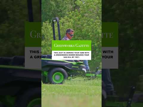 Greenworks reducing your gas bill since day one  🙌 #greenworks #lawncare #gasprices